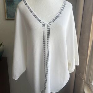 Liquid V-Neck Batwing Knit Tunic Top